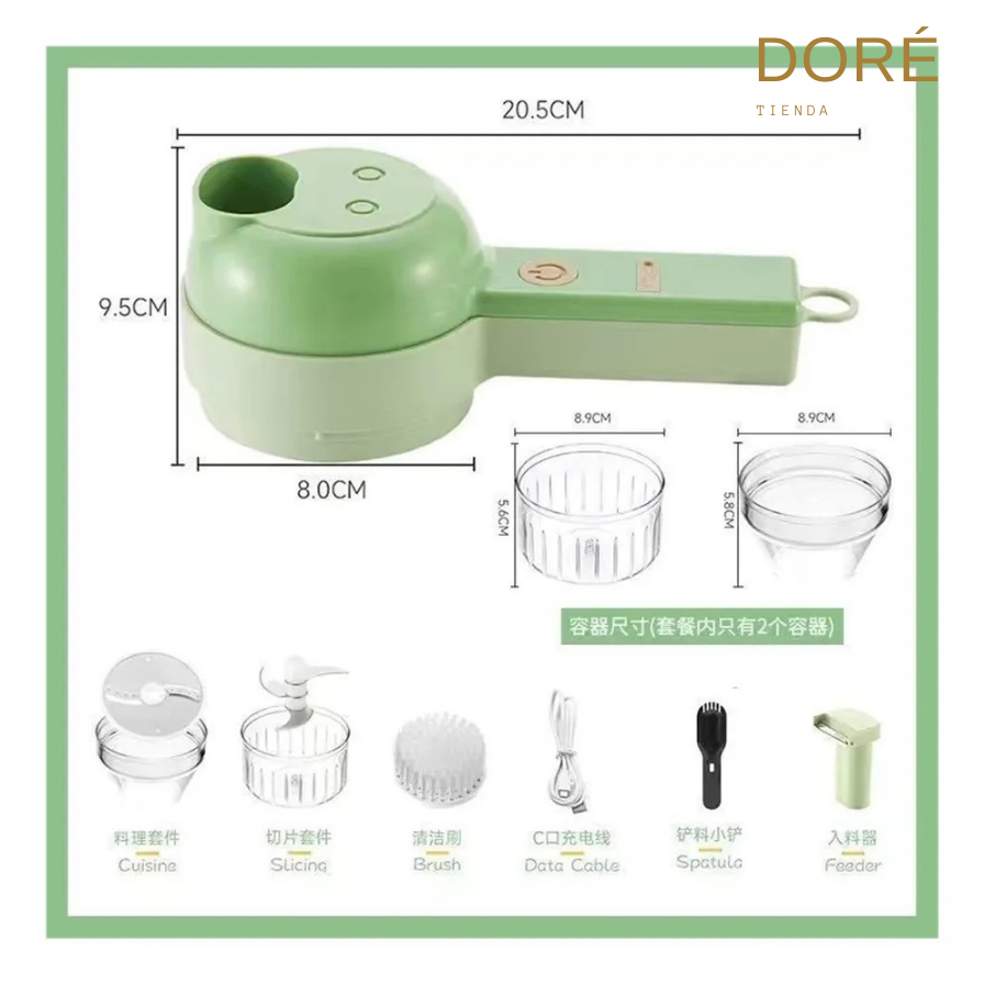 Picador de verduras eléctrico portátil